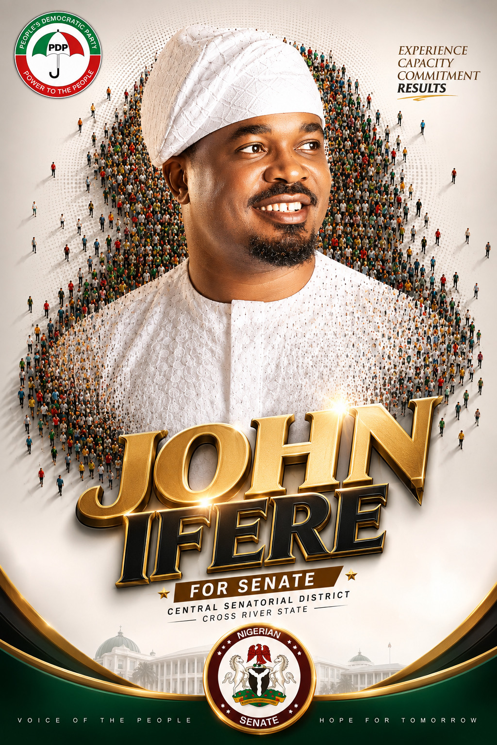 John Ifere for Senate campaign poster