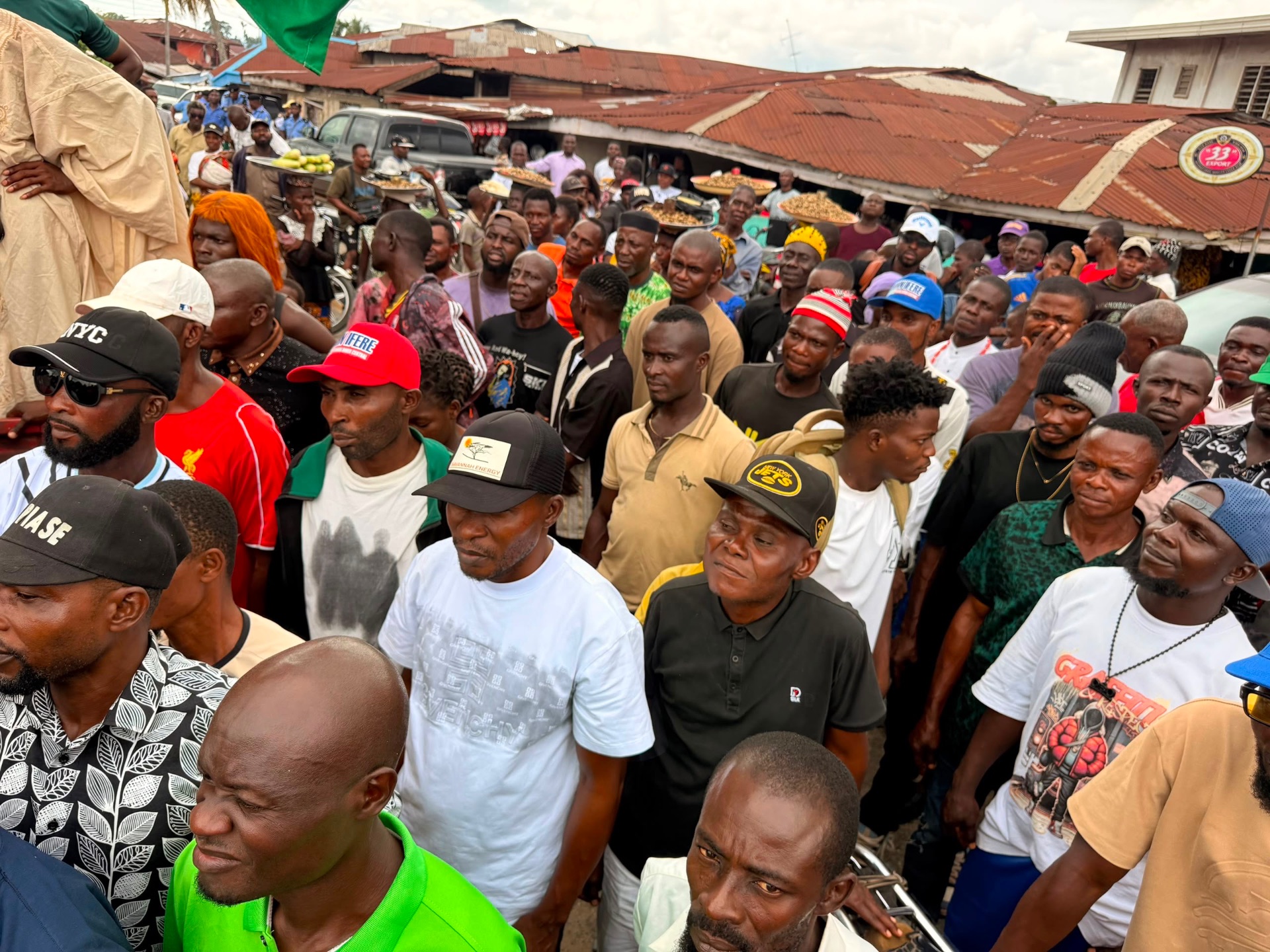 Massive crowd at a John Ifere rally